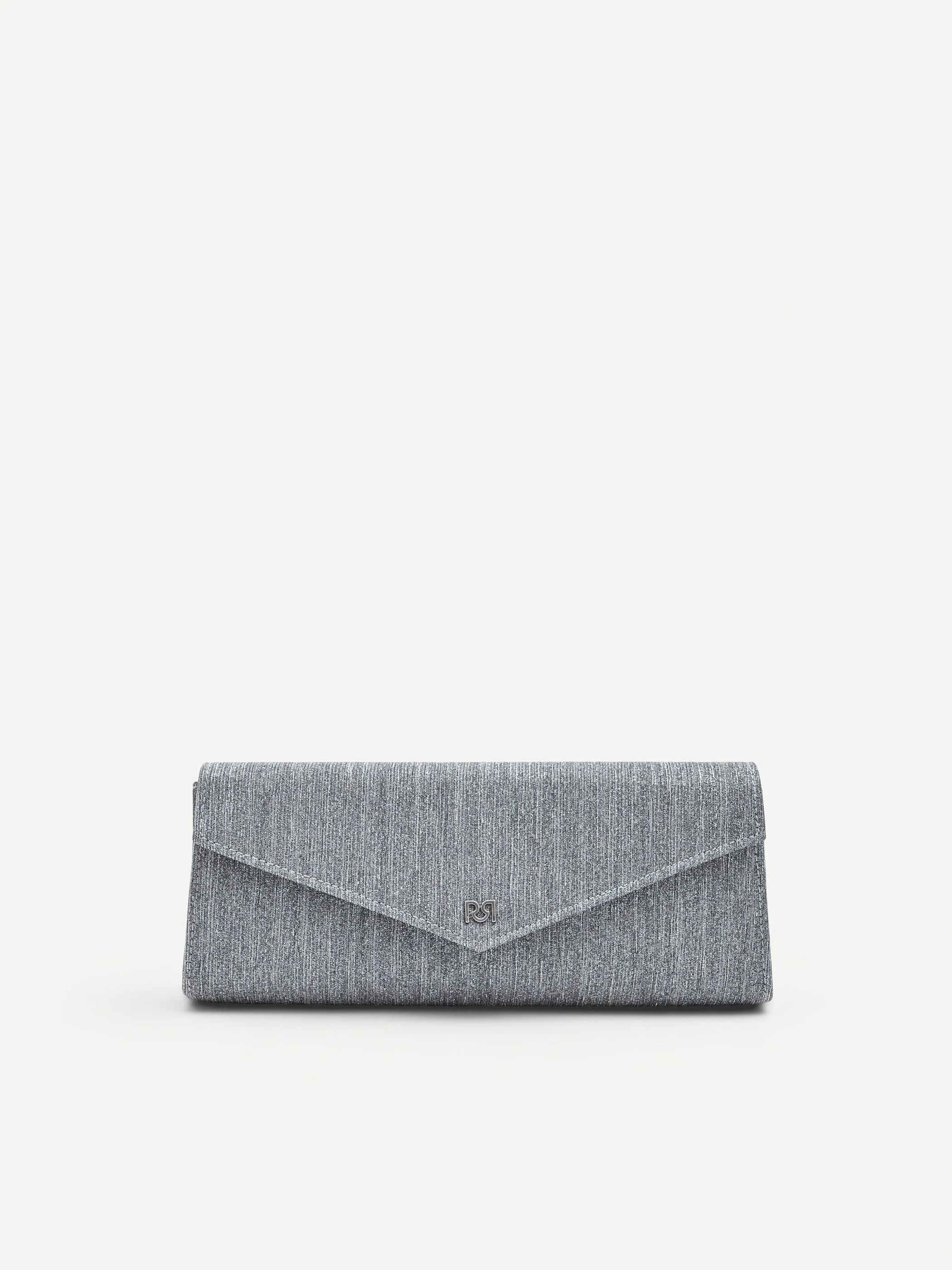 Pochette argento brillante dal design rettangolare - Image 5