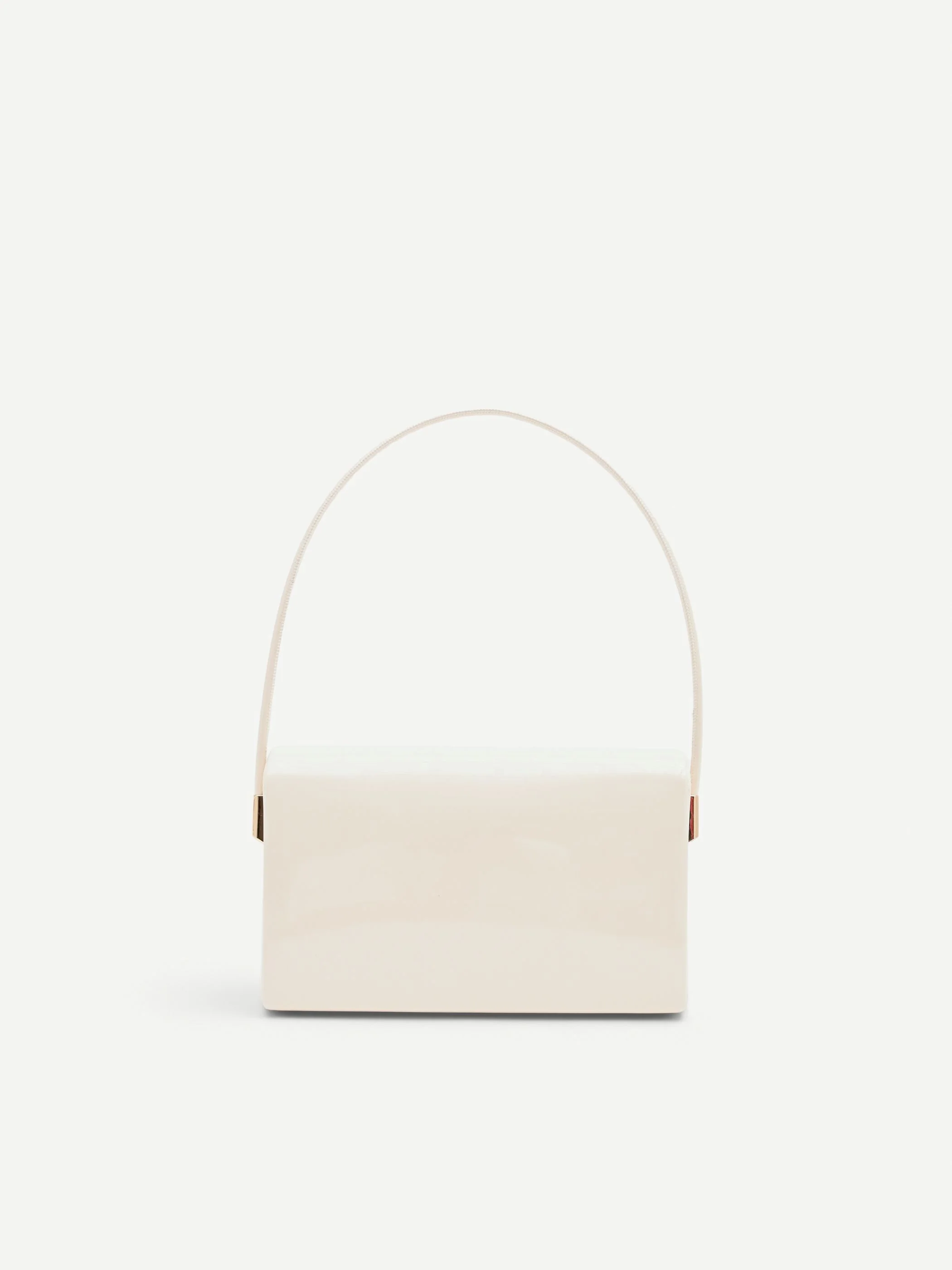 Pochette rigida beige effetto vernice - Image 3