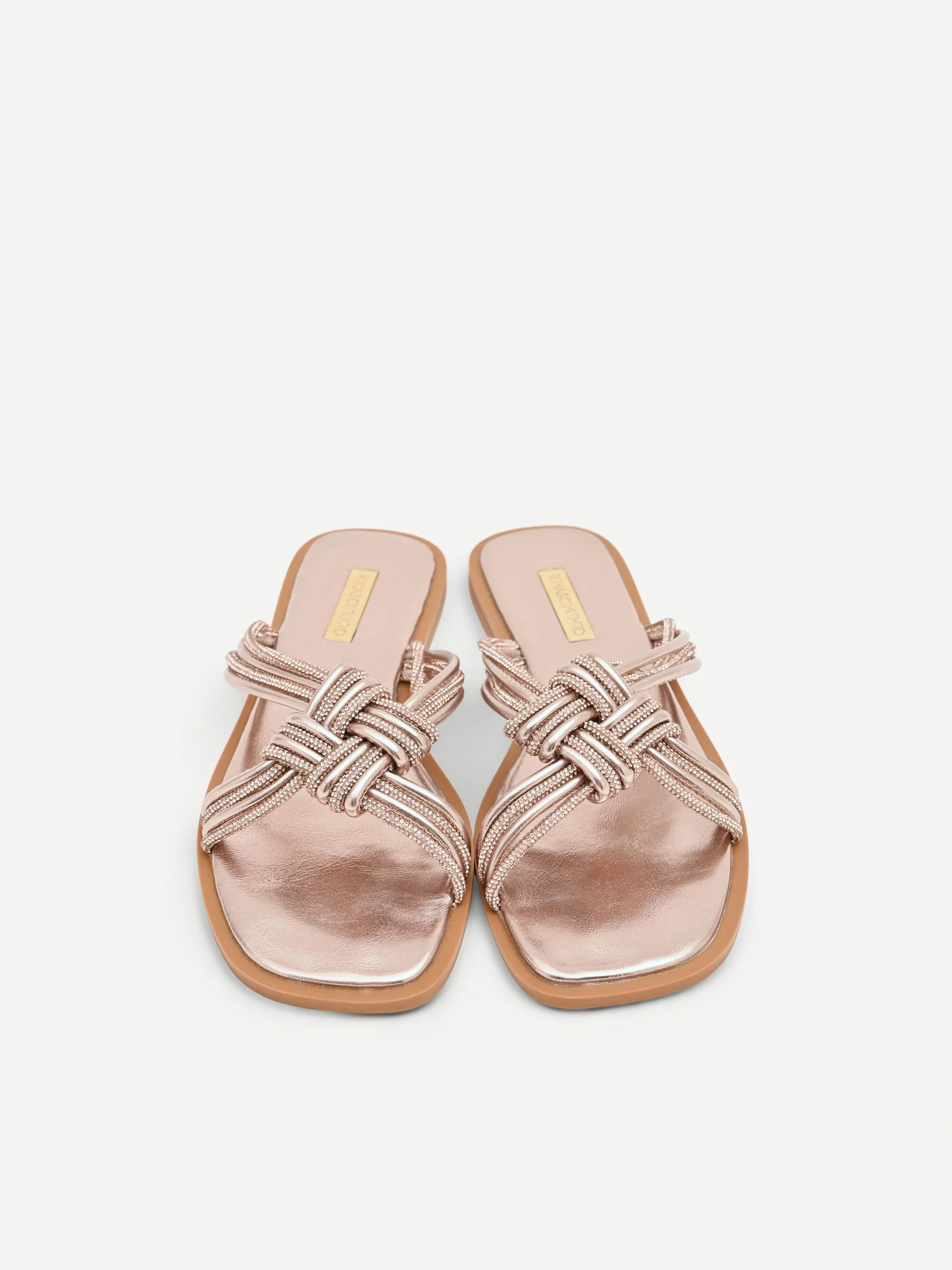Sandali bassi rosa con strass - Image 4