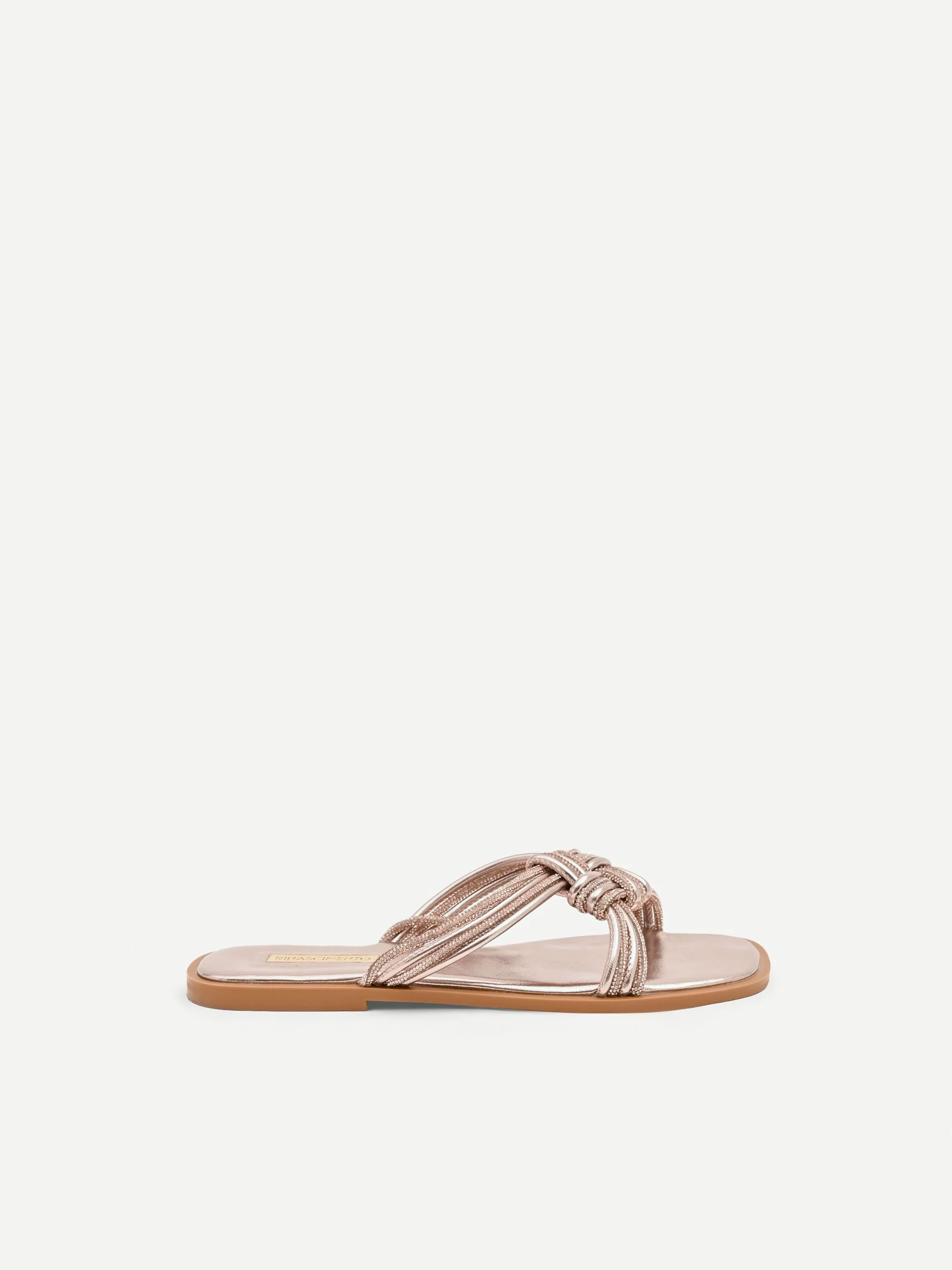 Sandali bassi rosa con strass - Image 5