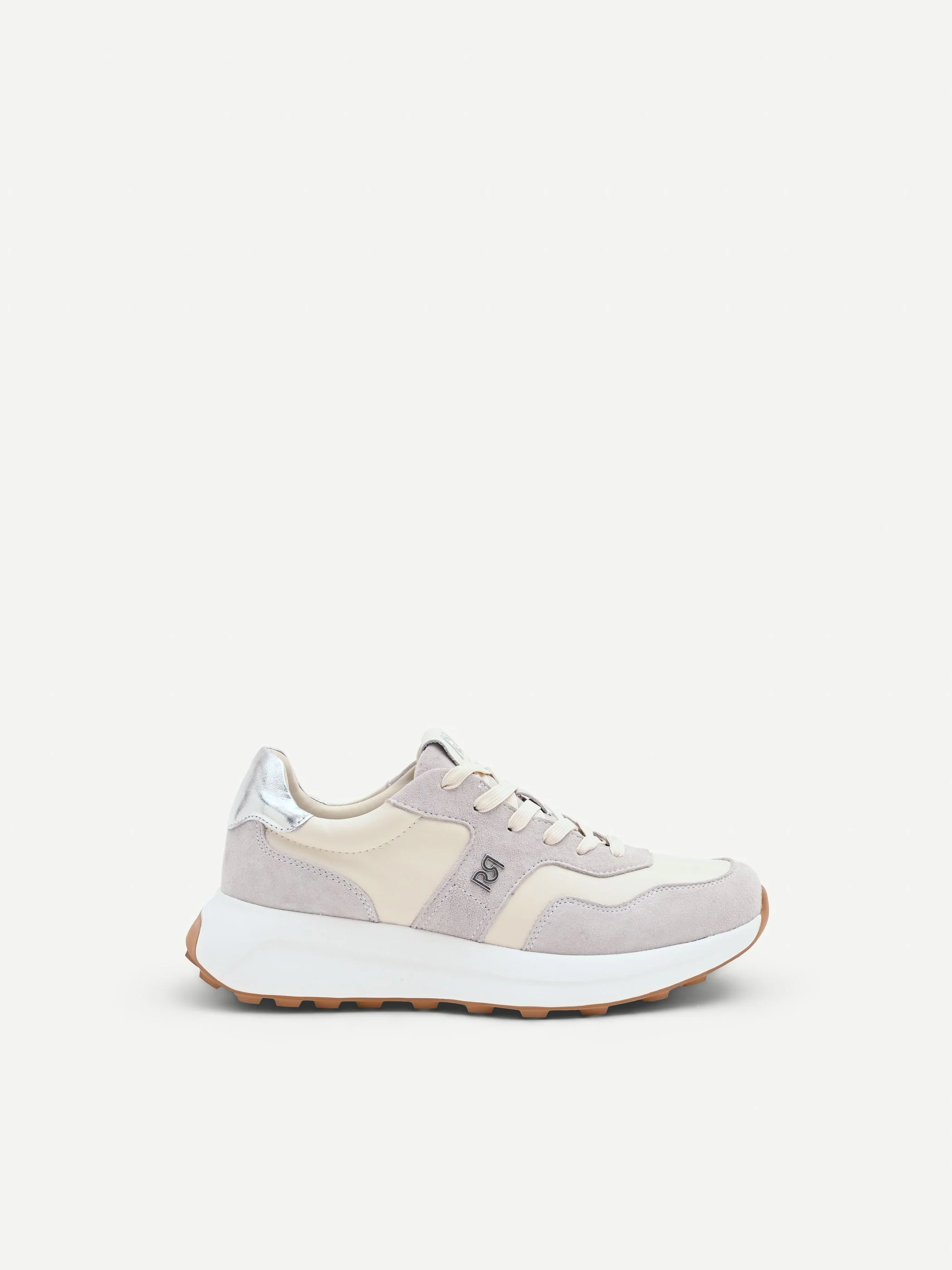 Sneakers con inserti effetto camoscio