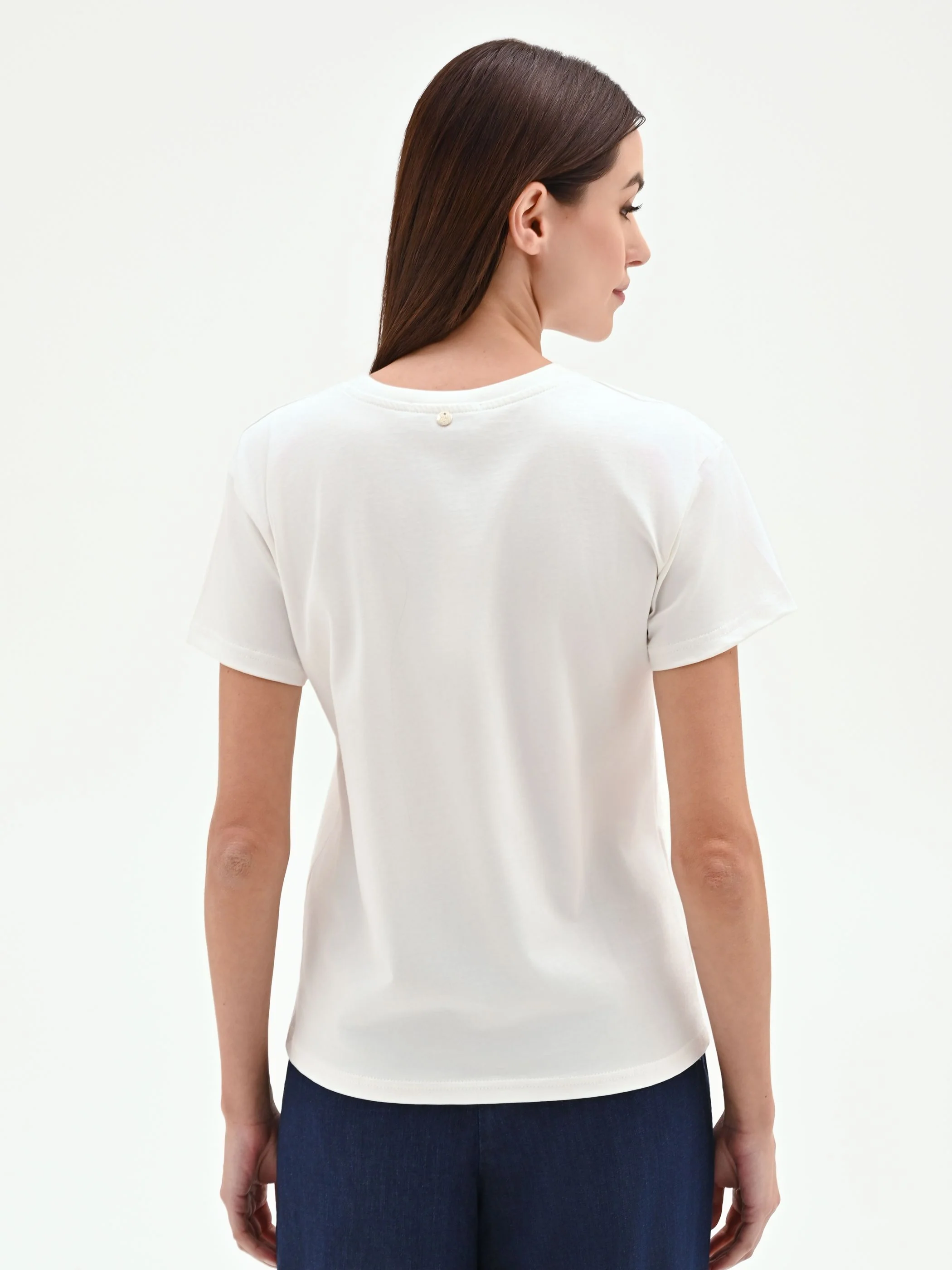 T-shirt bianca con stampa 'The Devil Wears Prada' in cotone - Image 4