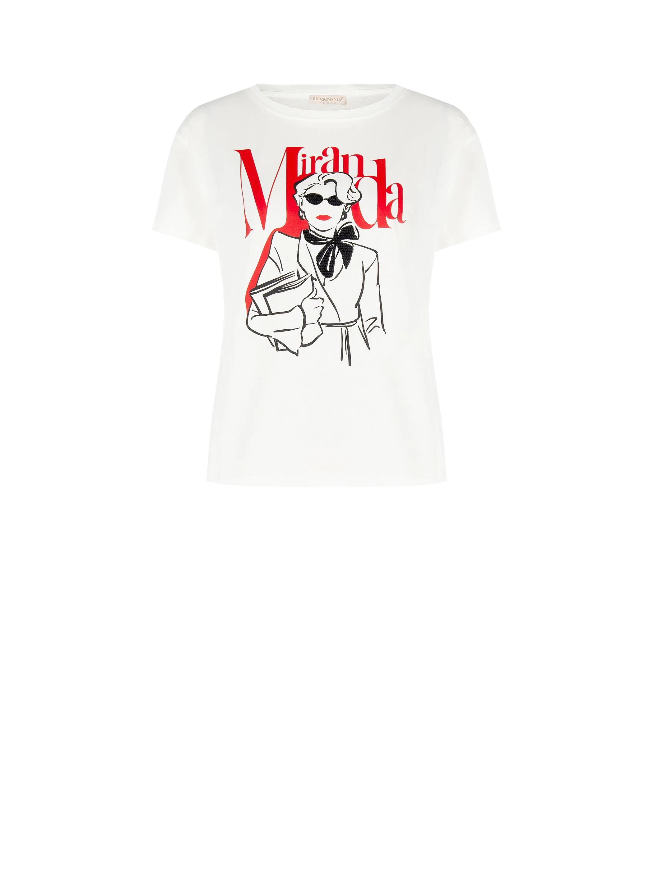 T-shirt 'Miranda: The Devil Wears Prada' bianca in cotone - Image 6