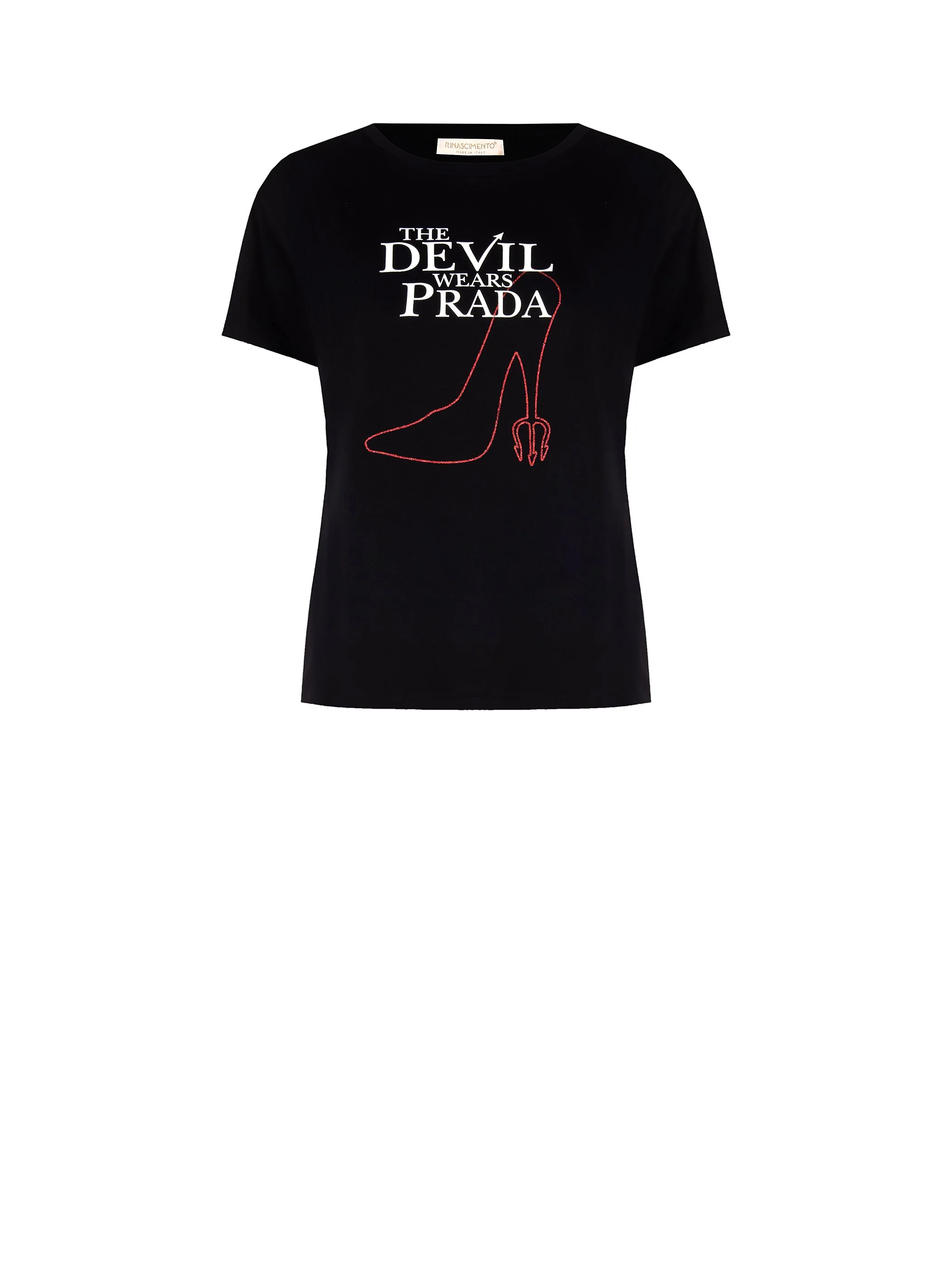 T-shirt nera 'The Devil Wears Prada' in cotone - Image 6
