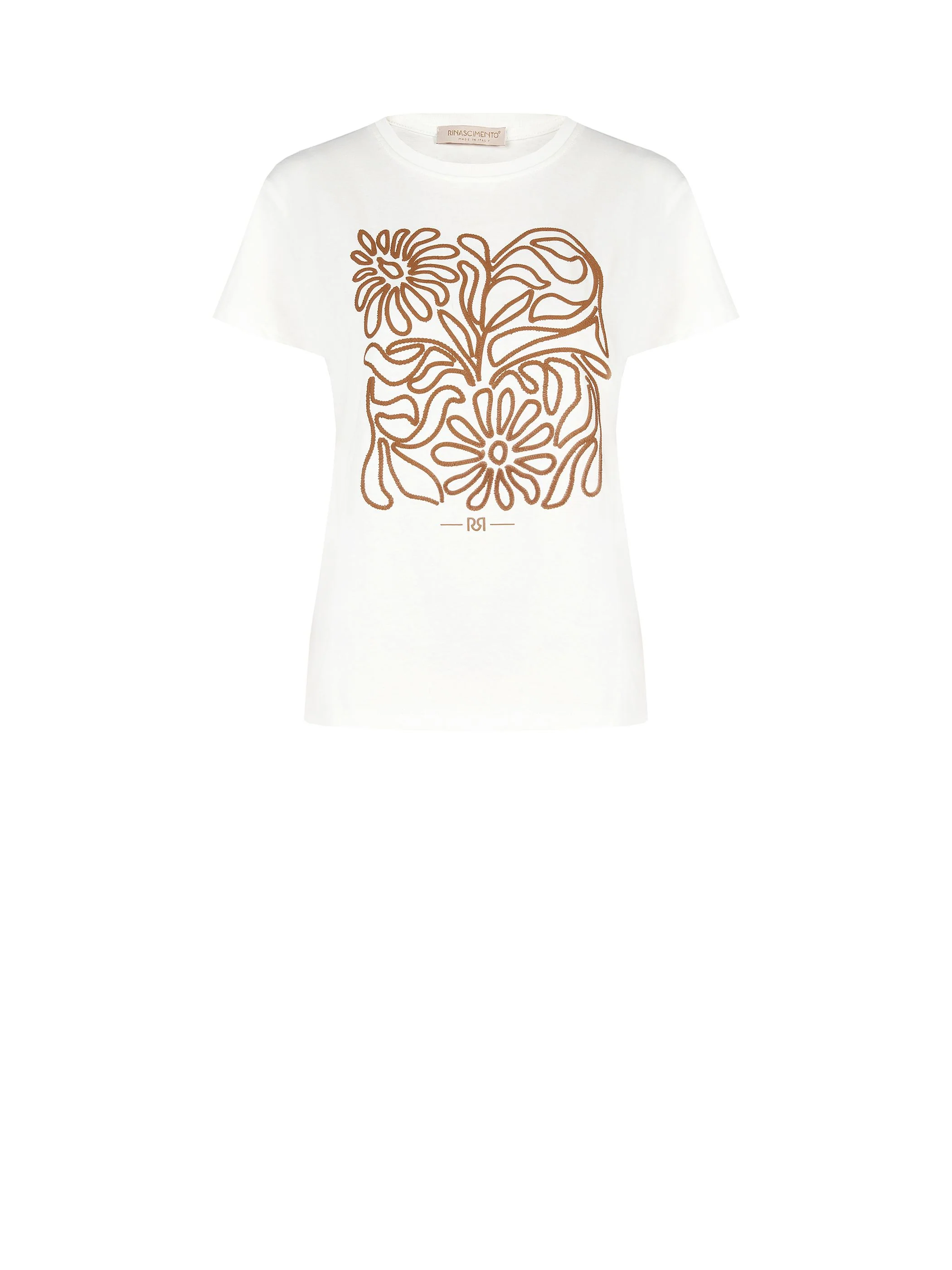 T-shirt panna con stampa grafica - Image 6