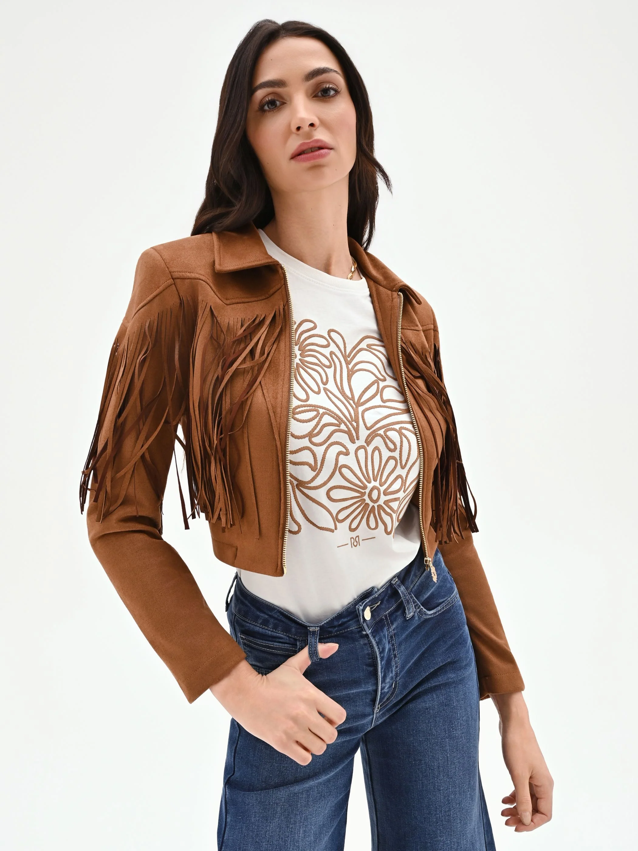 T-shirt panna con stampa grafica - Image 7