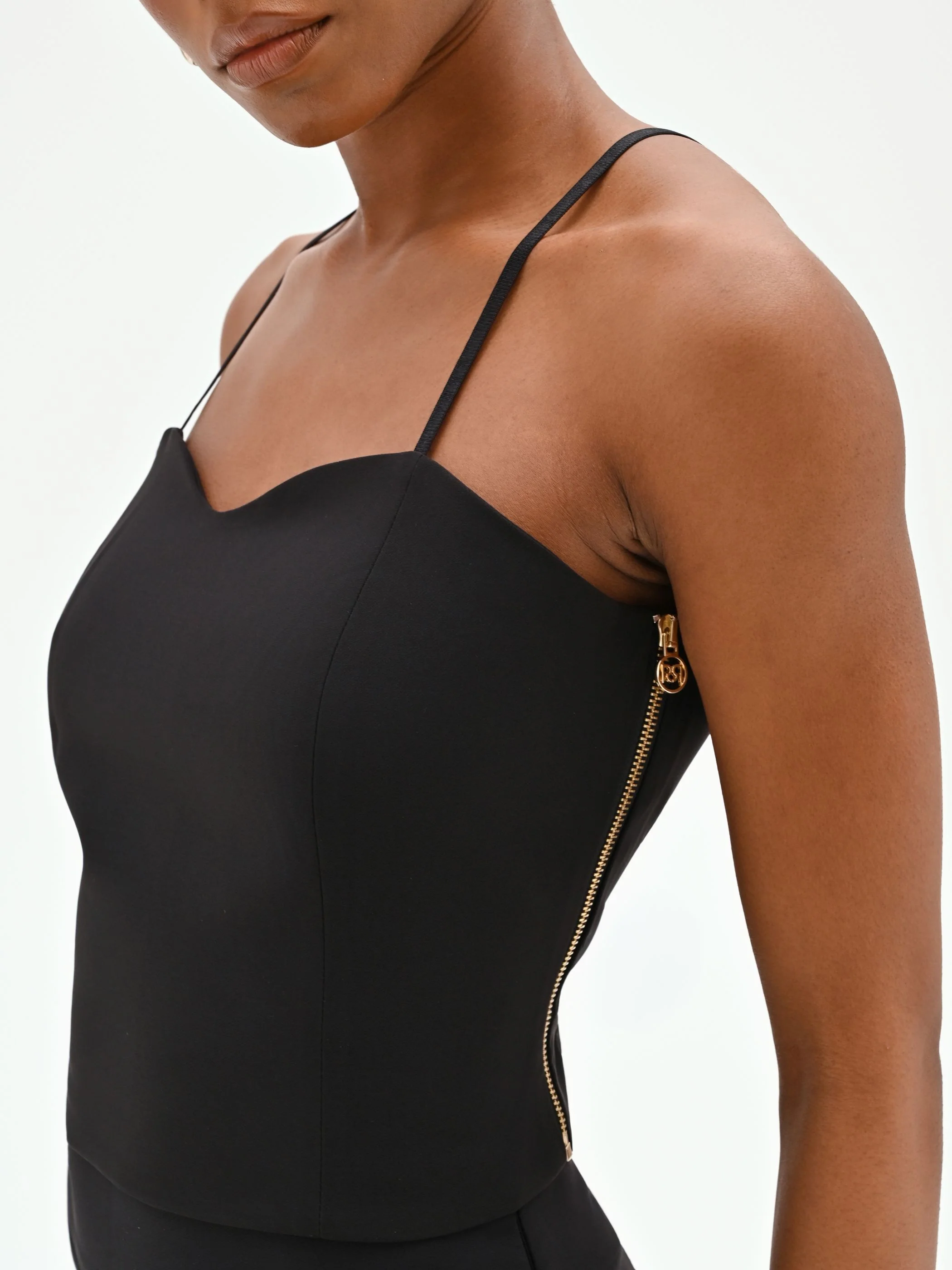 Top bustier nero con doppie spalline - Image 3