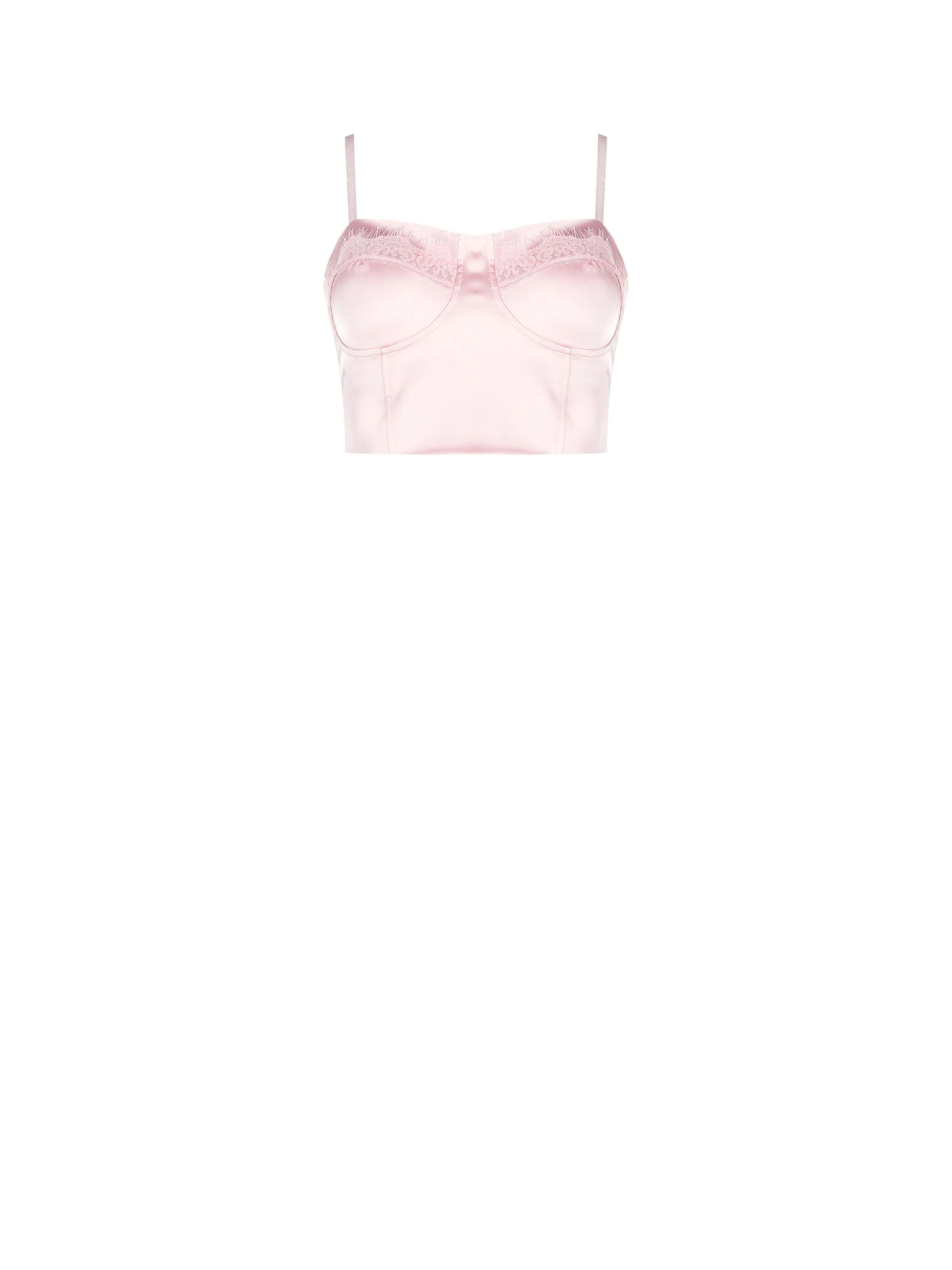 Top bustier rosa pastello con pizzo - Image 6