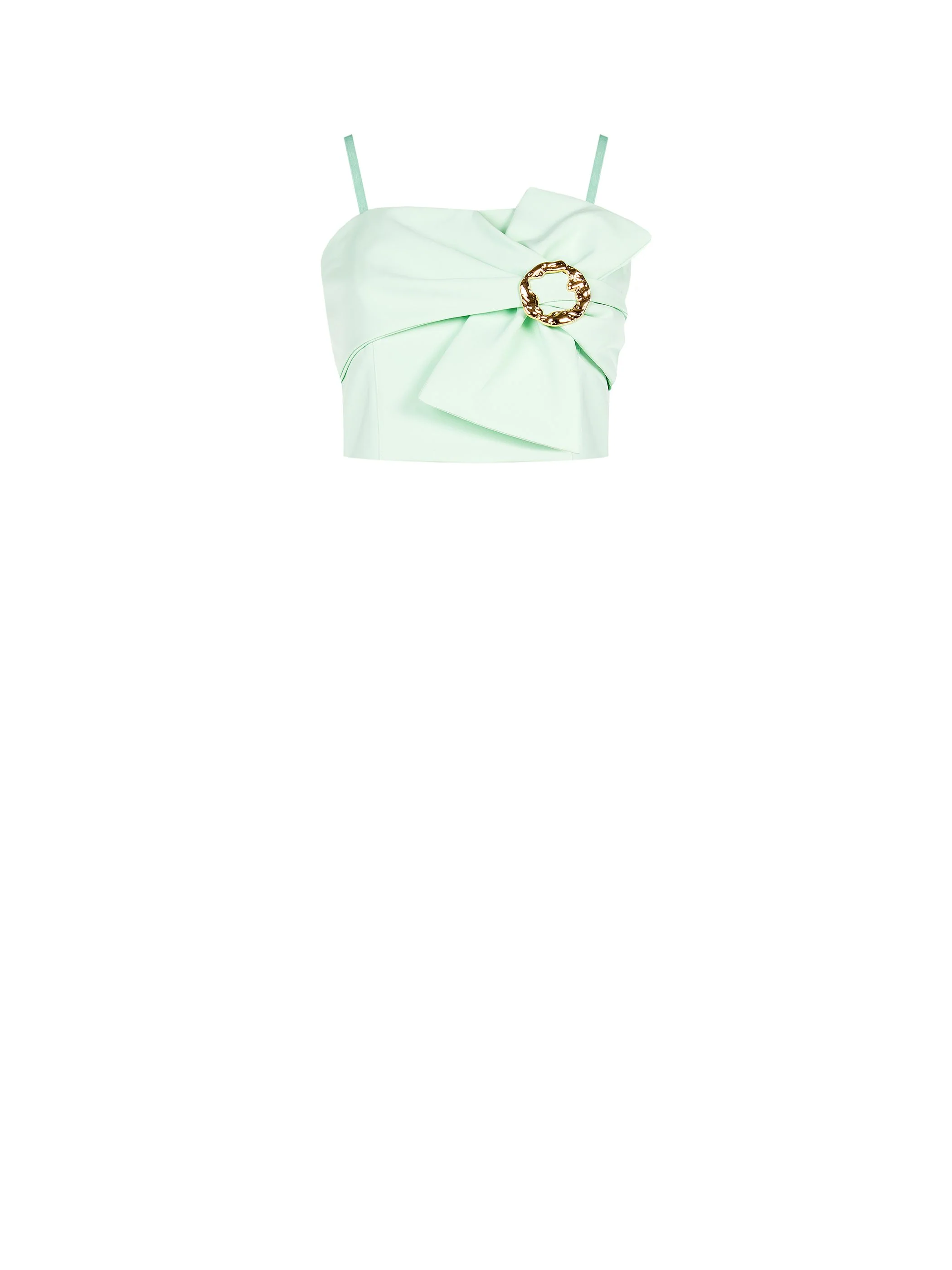 Top crop verde menta con fibbia decorativa - Image 6
