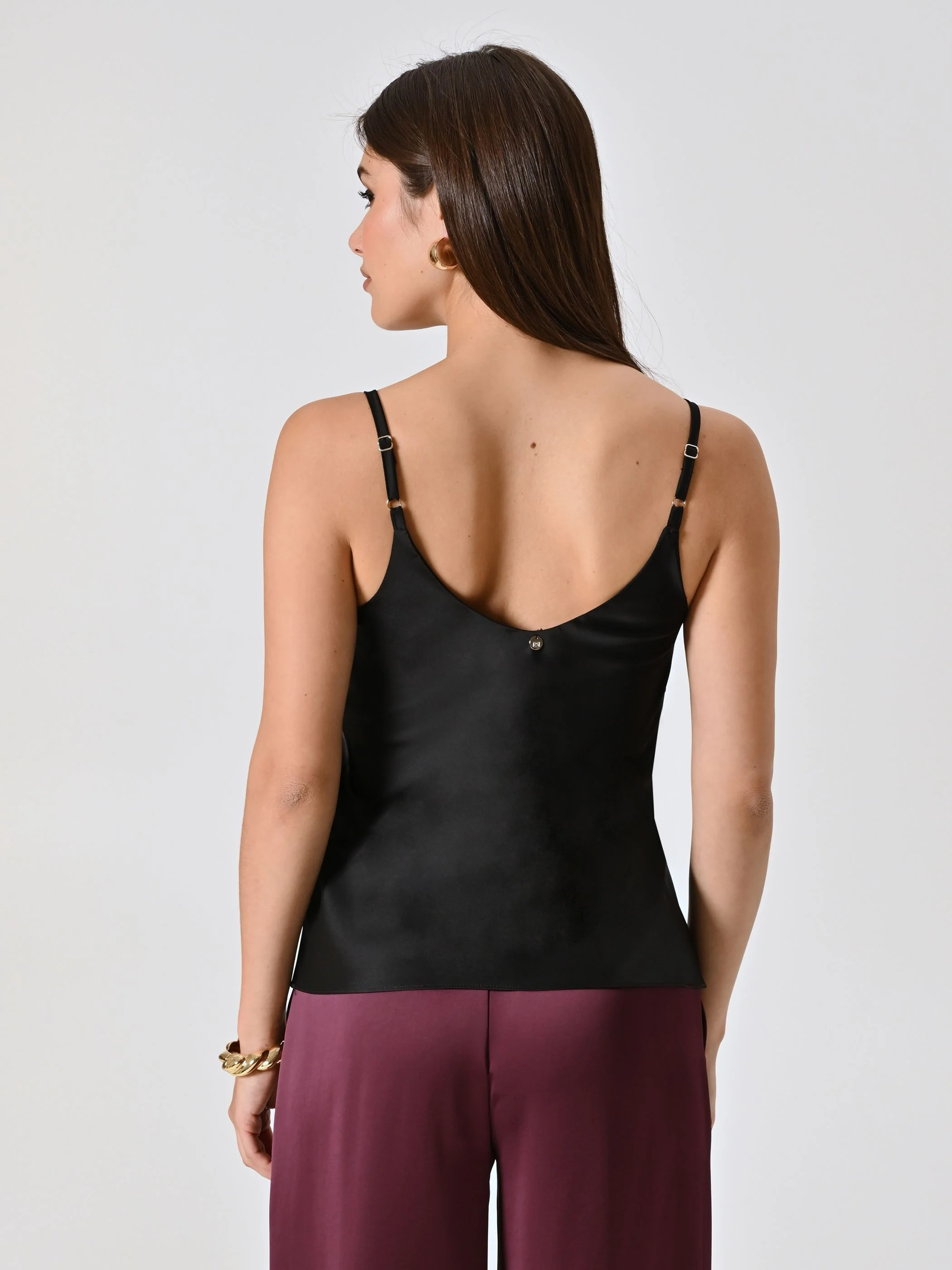 Top Nero Spalline Sottili - Image 3
