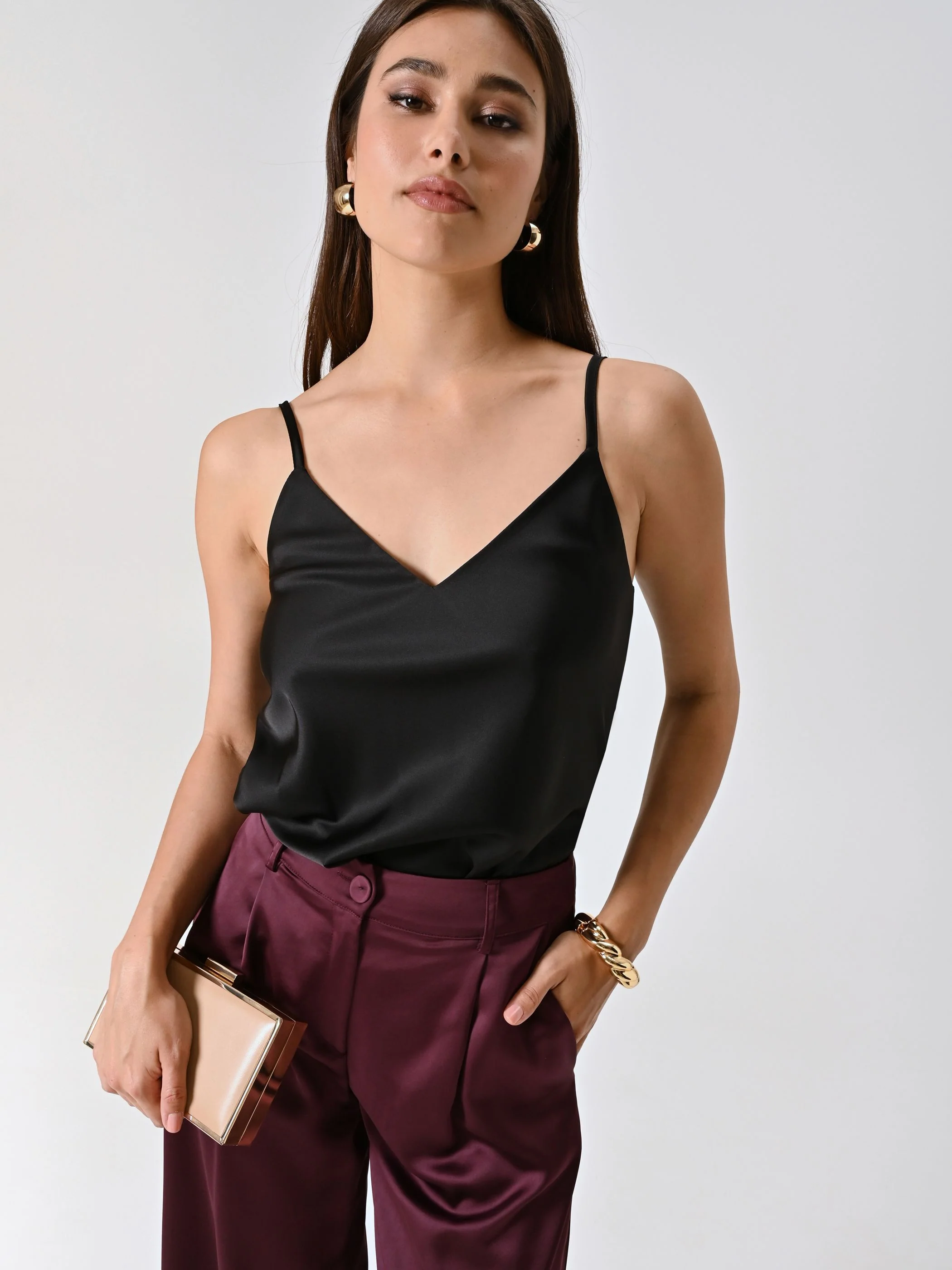 Top Nero Spalline Sottili - Image 6