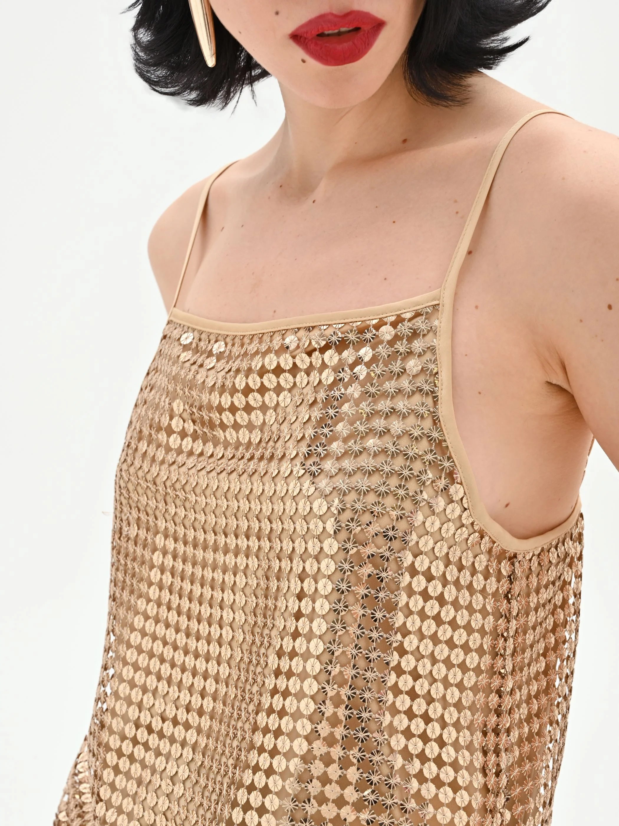 Top oro in maglia di paillettes - Image 4