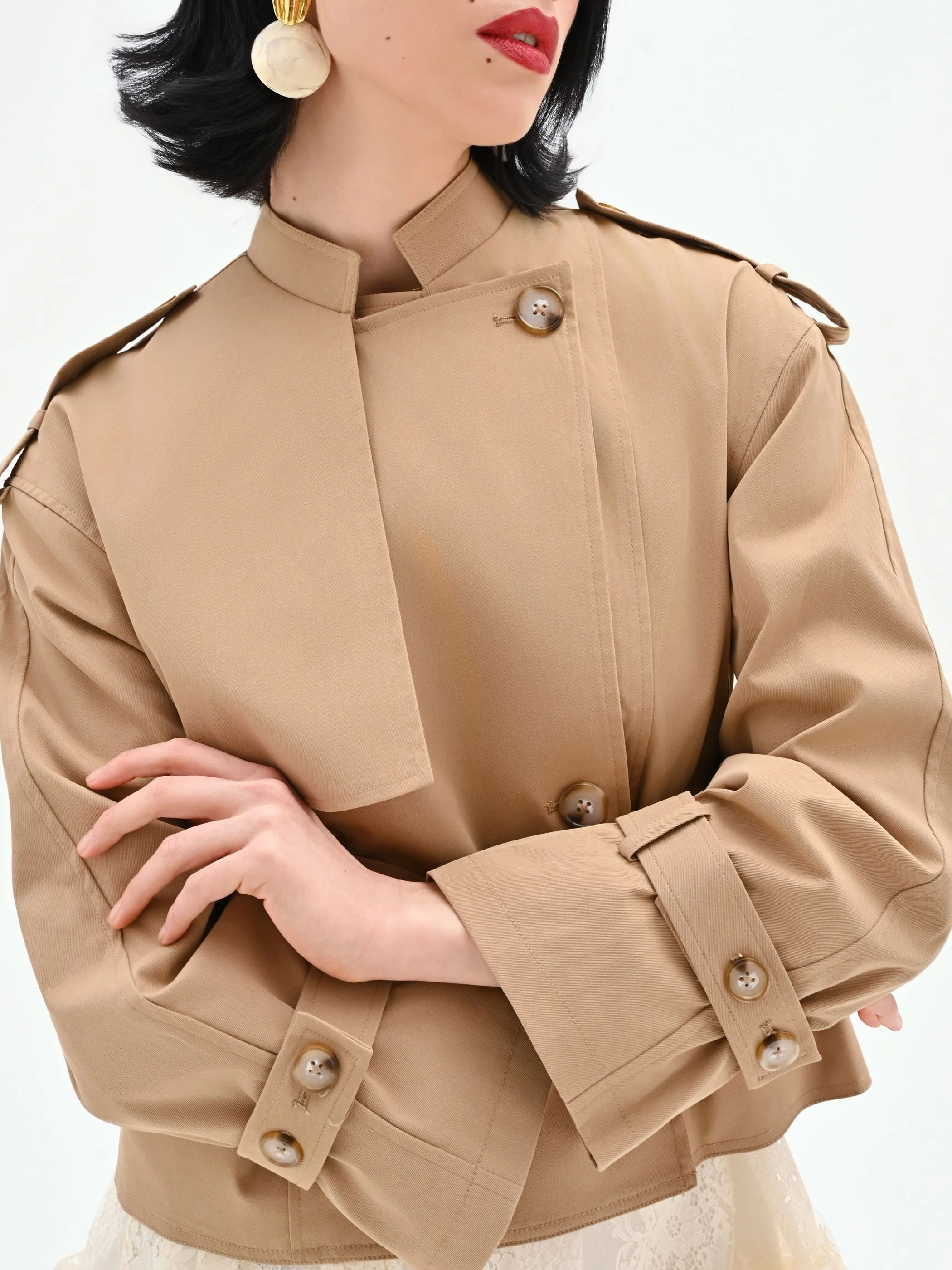 Trench corto over beige - Image 4