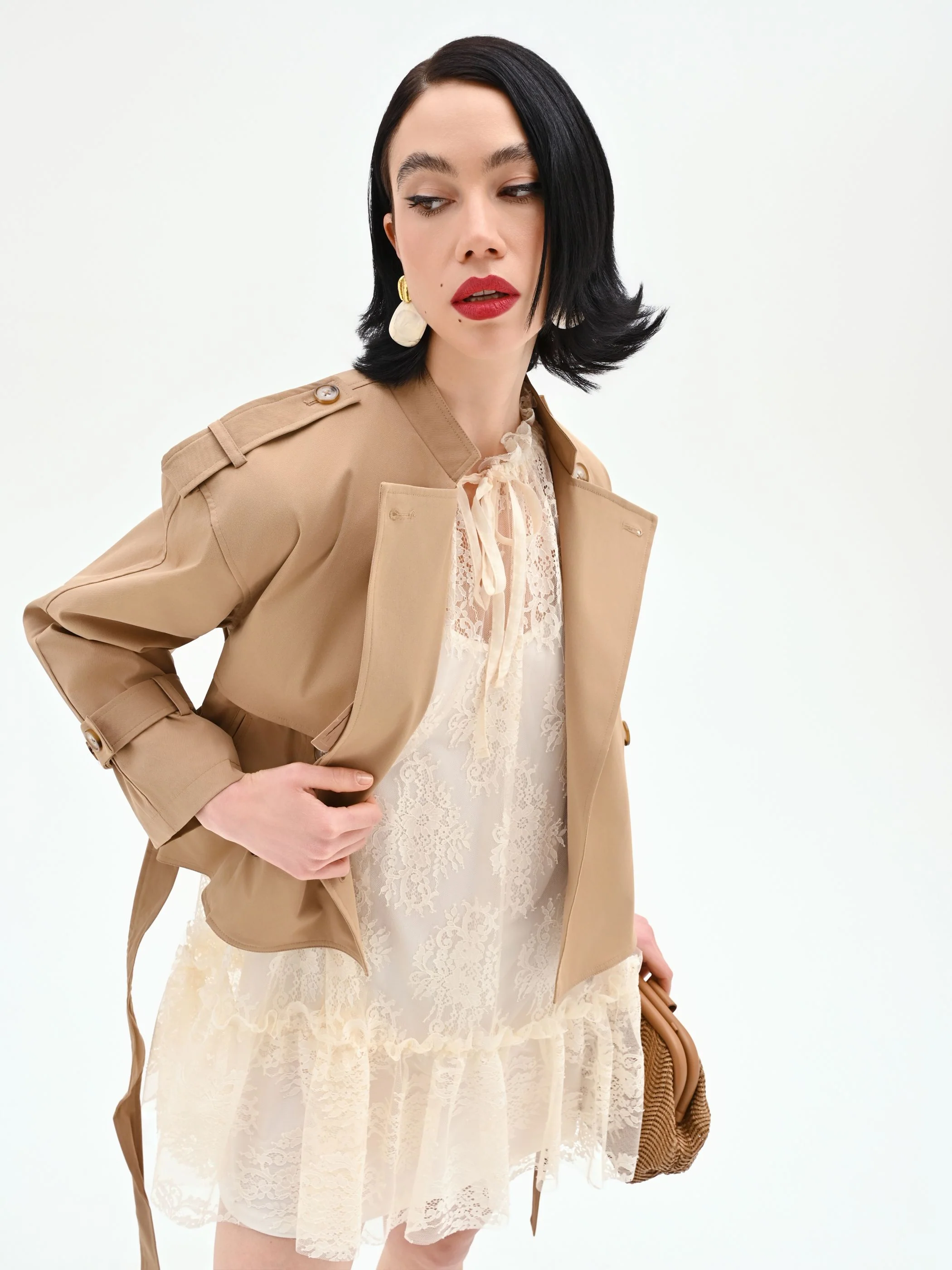 Trench corto over beige - Image 6