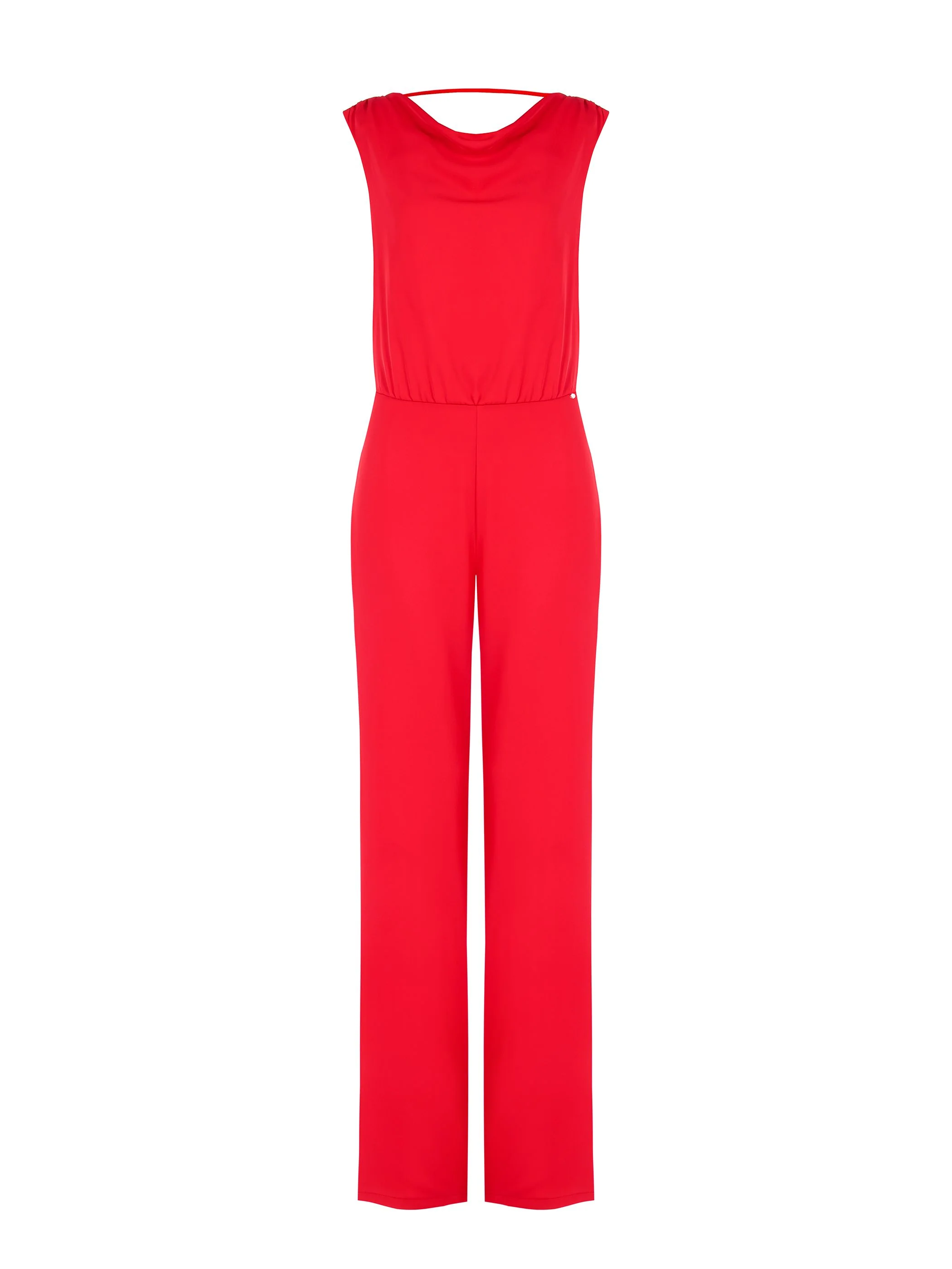 Tuta rosso fragola con scollo morbido - Image 5